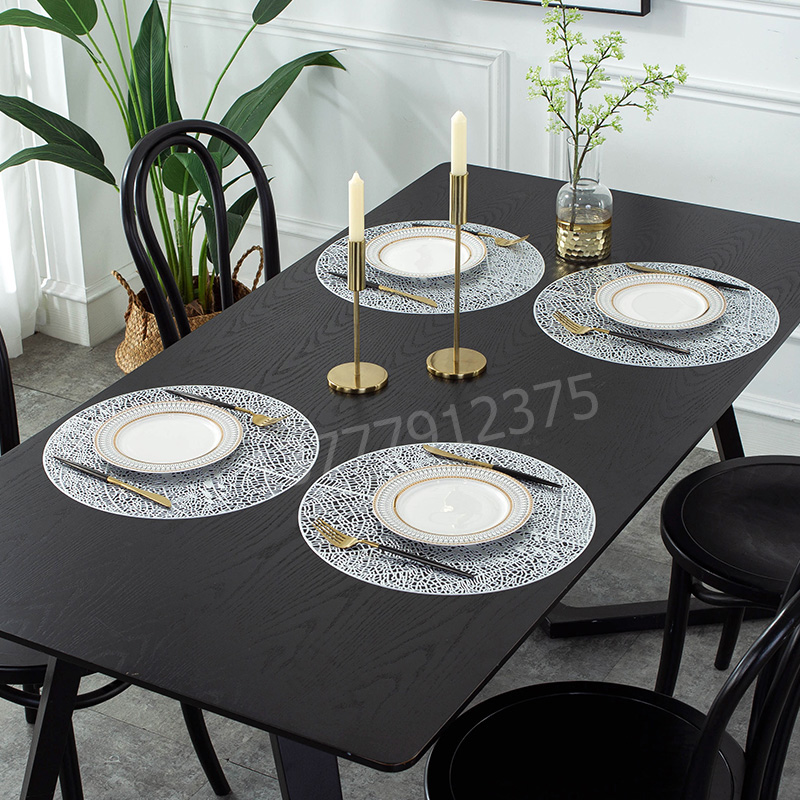 Leather Placemat Tablecloth PVC Dining Table Cushion Non-Slip and Hot Pot Bowl Coaster Daily Kitchen Tools Dinner Plate Heat Proof Mat