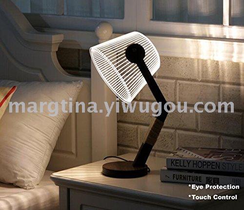 amazon 3D LED Lamp Table Desk Reading Light with Touch Control Adjustments (White)AVS-R568