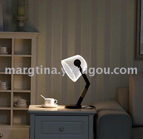 amazon 3D LED Lamp Table Desk Reading Light with Touch Control Adjustments (White)AVS-R568