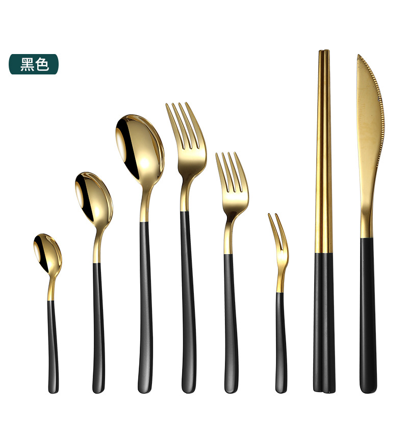 304 Stainless Steel Tableware Set Korean Knife and Fork Internet Celebrity Hotel Western Food Steak Knife Dessert Spoon Long Spoon 304 Stainless Steel Tableware Set Korean Knife and Fork Internet Celebrity Hotel Western Food Steak Knife Dessert Spoon Long Spoon