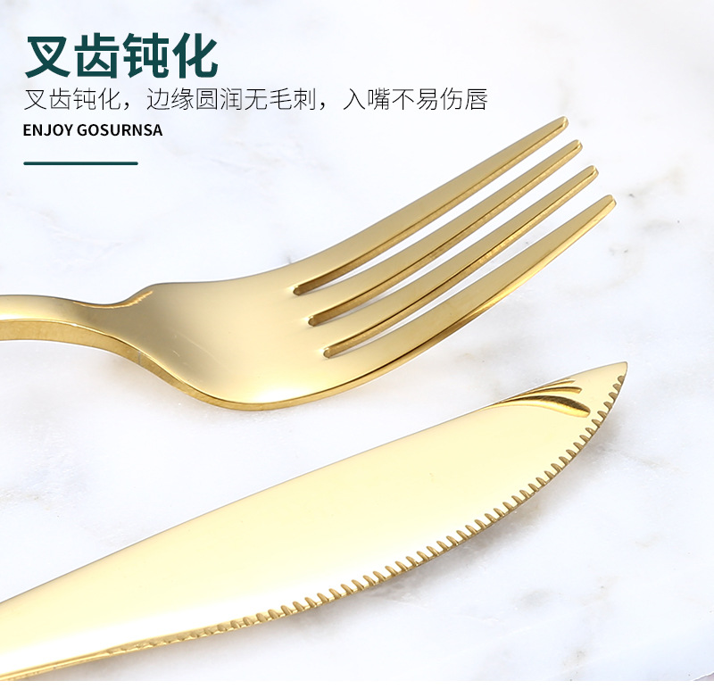 304 Stainless Steel Tableware Set Korean Knife and Fork Internet Celebrity Hotel Western Food Steak Knife Dessert Spoon Long Spoon 304 Stainless Steel Tableware Set Korean Knife and Fork Internet Celebrity Hotel Western Food Steak Knife Dessert Spoon Long Spoon