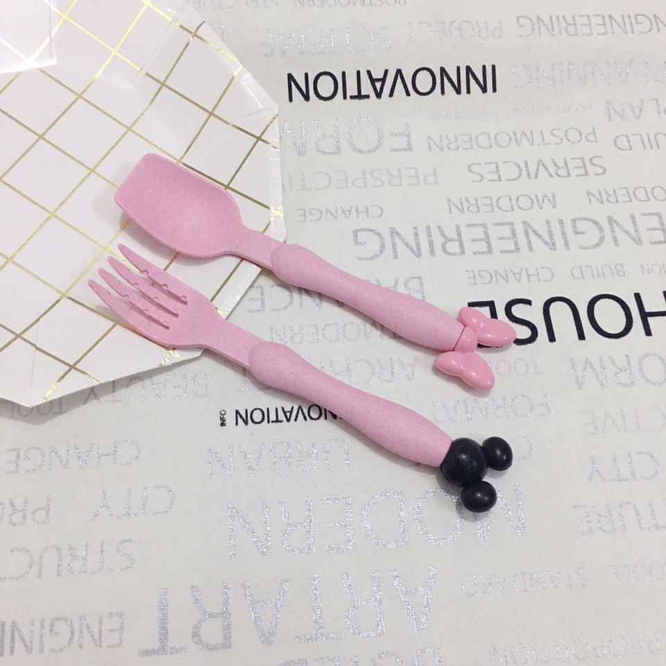 Creative Wheat Straw Tableware Two-Piece Set Spoon Fork Portable Set Children's Travel Environmental Protection Kitchen Supplies Creative Wheat Straw Tableware Two-Piece Set Spoon Fork Portable Set Children's Travel Environmental Protection Kitchen Supplies