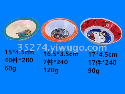 Melamine tableware children&#039;s bowl children&#039;s plate exquisite price discount can be sold by ton