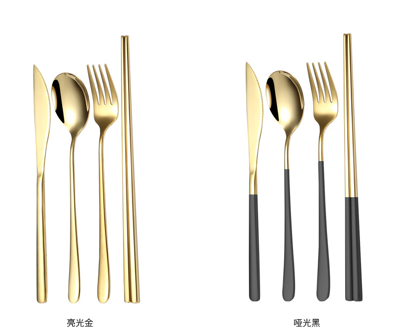 304 Korean Stainless Steel Tableware Net Red Nordic Knife and Fork Spoon Chopsticks Sets Long Handle Household Soup Spoon 304 Korean Stainless Steel Tableware Net Red Nordic Knife and Fork Spoon Chopsticks Sets Long Handle Household Soup Spoon