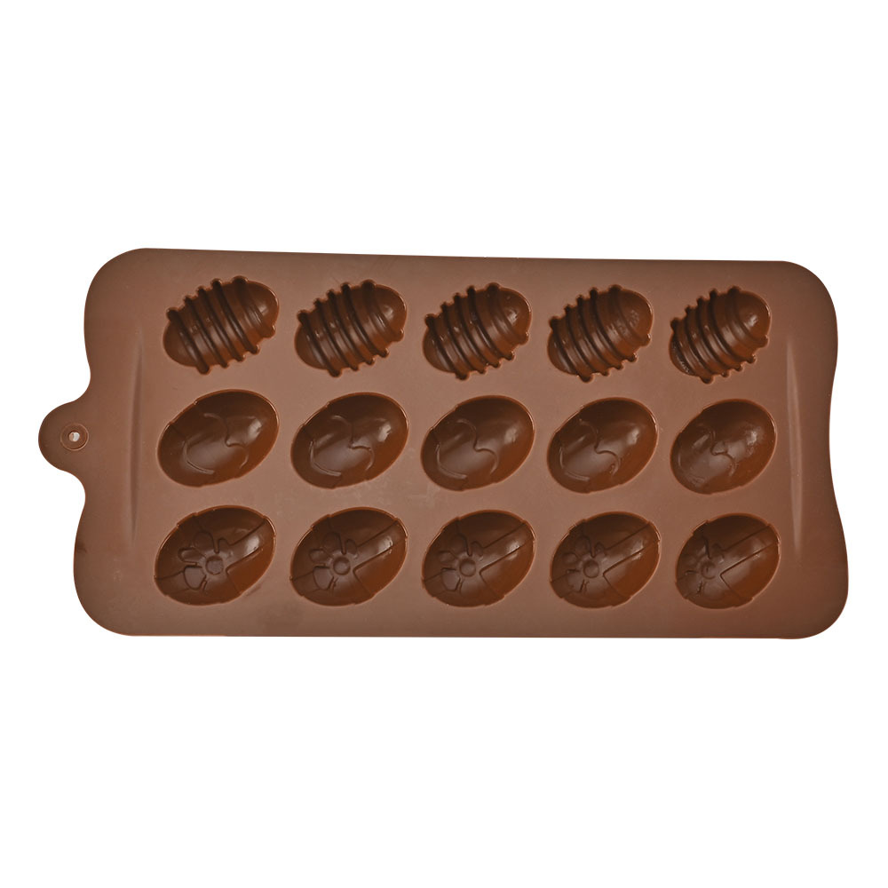 Easter 15 Even Colorful Egg Baking Cake Tool Chocolate Mold Crystal Glue Ice Cube Ice-Making Mold Biscuit