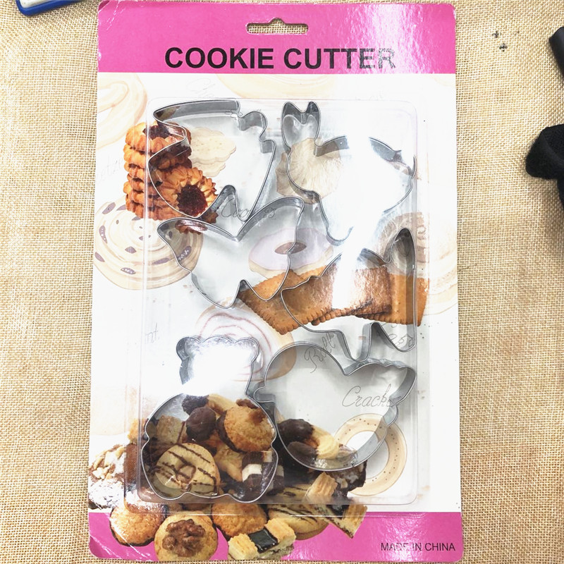 Biscuit Cookie Cake Mold Food Grade Stainless Steel Combination Hexagonal Star Shape Five-Piece Set Baking Tool Biscuit Cookie Cake Mold Food Grade Stainless Steel Combination Hexagonal Star Shape Five-Piece Set Baking Tool