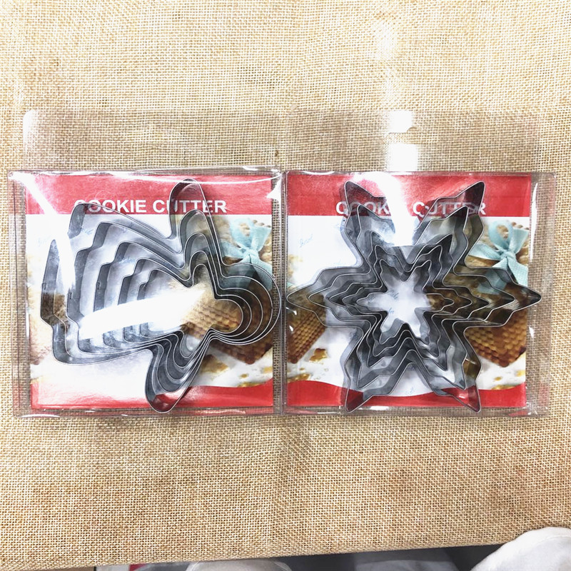 Biscuit Cookie Cake Mold Food Grade Stainless Steel Combination Hexagonal Star Shape Five-Piece Set Baking Tool Biscuit Cookie Cake Mold Food Grade Stainless Steel Combination Hexagonal Star Shape Five-Piece Set Baking Tool