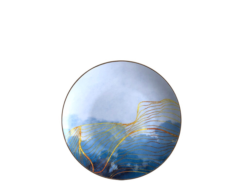 Bone China Dish High Ceramic Western Cuisine Plate Table Large Tray Tableware Fruit Cake Plate Daily Necessities Bone China Dish High Ceramic Western Cuisine Plate Table Large Tray Tableware Fruit Cake Plate Daily Necessities