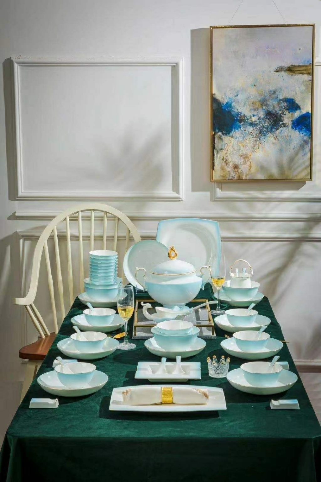 Jingdezhen Ceramic High Temperature Fired Bone China Authentic Gift Customization Bowl Set Plate Dish 60 Pieces Tableware Foreign Trade Jingdezhen Ceramic High Temperature Fired Bone China Authentic Gift Customization Bowl Set Plate Dish 60 Pieces Tableware Foreign Trade