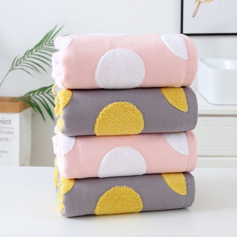Bath Towel Couple&#039;s Pair of Men&#039;s and Women&#039;s Summer Household Pure Cotton Absorbent Quick-Drying Lint Free Gauze Children&#039;s Polka Dot Ladybug