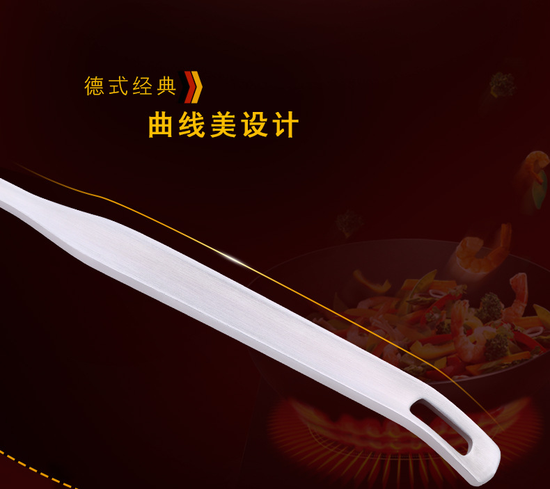 C 304 Stainless Steel Soup Ladle Household Kitchen Thickened Hot Pot Soup Spoon and Strainer Long Handle Small Size Small Strainer Soup Ladle