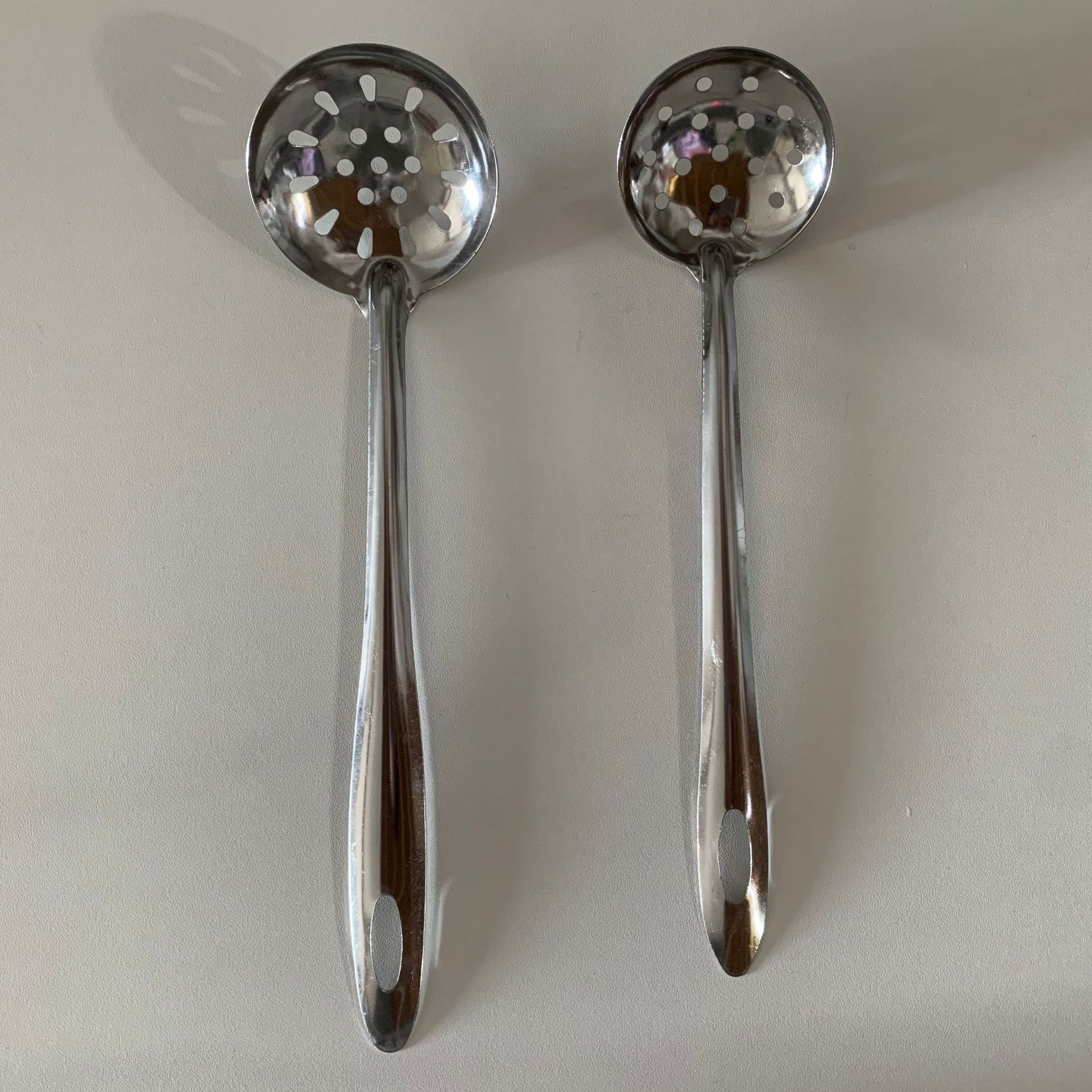 410 Stainless Steel Hot Pot Spoon Soup Ladle Perforated Ladle Kitchen Cooking Spoon Colander Hotel Gift Gift Can Carve Writing