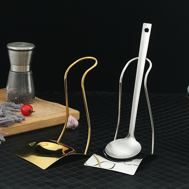 Factory Wholesale Stainless Steel Pots Spoon Holder Soup Ladle Rest Restaurant Soup Spoon Holder Spoon Holder Kitchen Storage Colander Spoon Holder