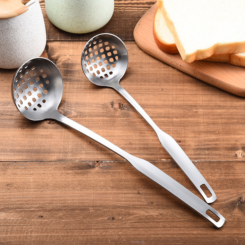 Stainless Steel Soup Ladle Hot Pot Buffet Colander Light Handle Thickened Household Hot Pot Spoon Sheng Soup Spoon