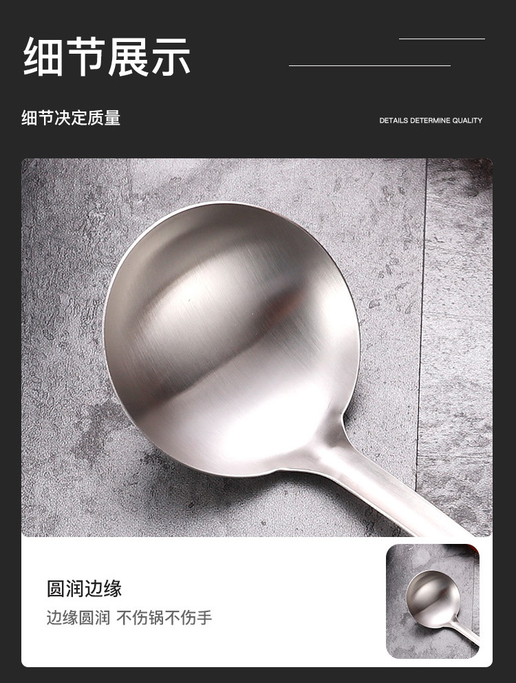 Factory Direct Supply Household 304 Stainless Steel Soup Ladle Soup Ladle Kitchen Commercial Hot Pot Long Handle Noodle Strainer Wholesale