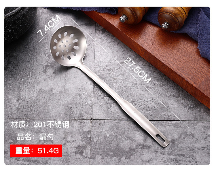 Factory Direct Supply Household 304 Stainless Steel Soup Ladle Soup Ladle Kitchen Commercial Hot Pot Long Handle Noodle Strainer Wholesale