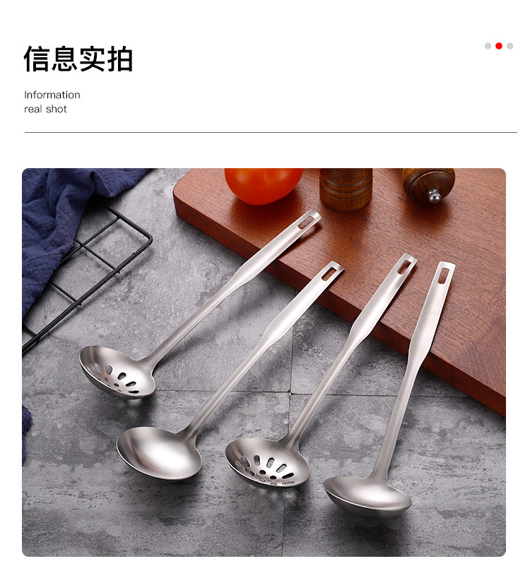 Factory Direct Supply Household 304 Stainless Steel Soup Ladle Soup Ladle Kitchen Commercial Hot Pot Long Handle Noodle Strainer Wholesale