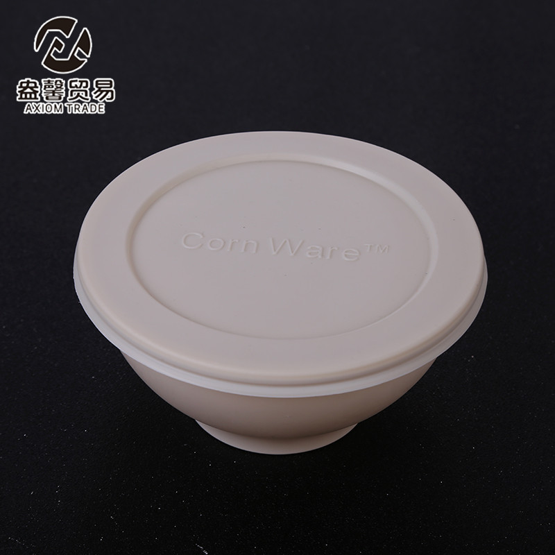 Disposable Bowl Thickened Degradable Corn Starch White Bowl Household Barbecue Environmental Protection Bowl Chopsticks Barbecue Tableware Wholesale