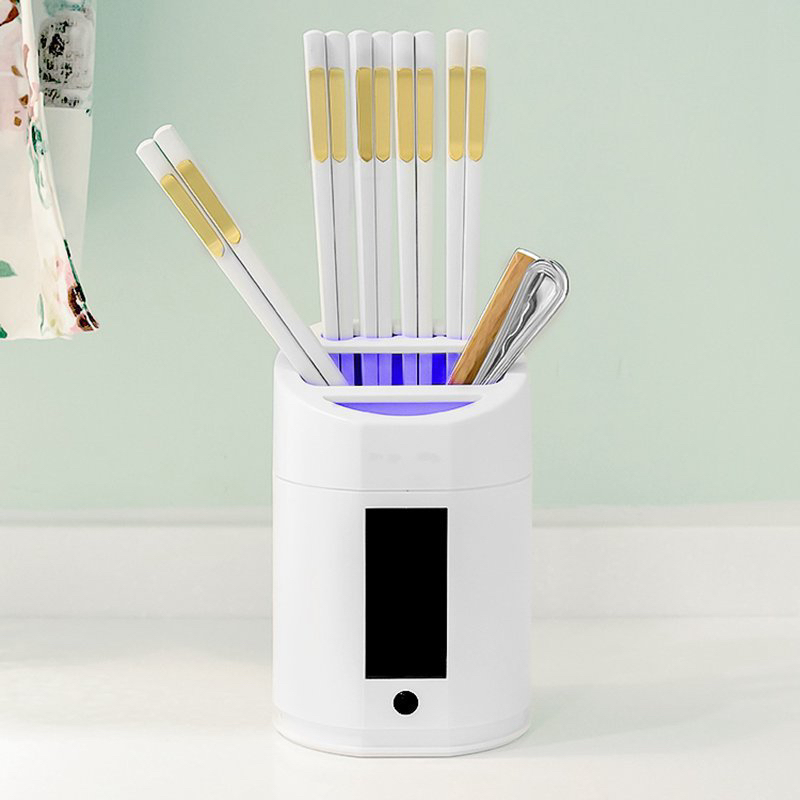 Kitchen Intelligent Sterilization Disinfection Chopsticks Holder Chopsticks Disinfection Sterilization Chopstick Canister Solar Charging Disinfection Storage Bucket