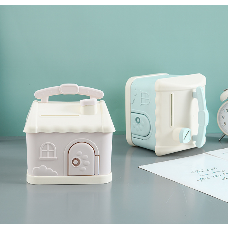 Creative Money Box Cartoon Cute Square Piggy Bank Metal Jewelry Box Creative Money Box Cartoon Cute Square Piggy Bank Metal Jewelry Box