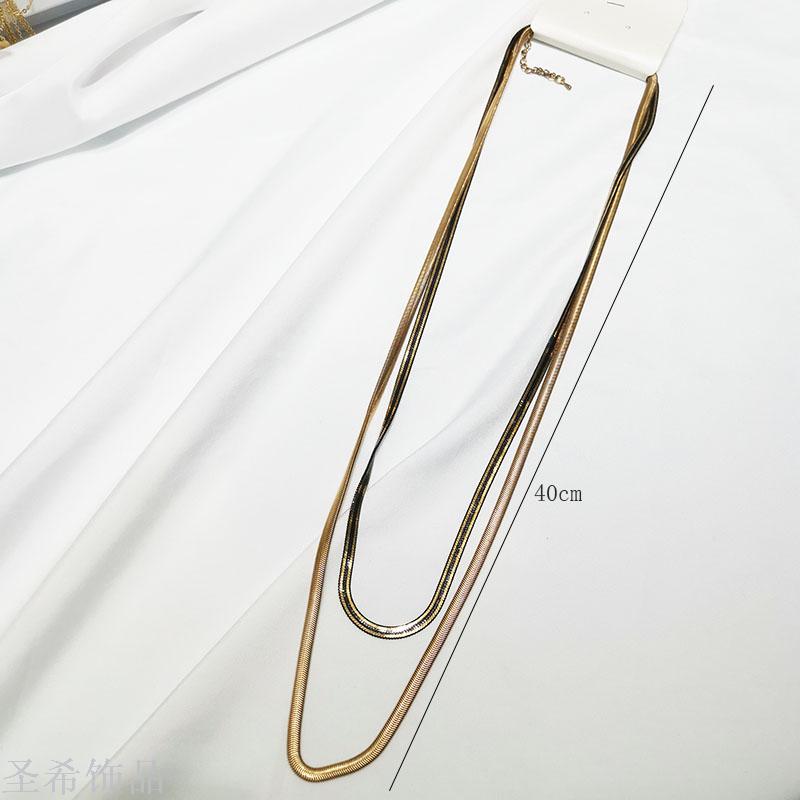 Pillory chain long money joker simple high-grade clothes hang act the role ofing atmosphere deserve to act the role ofing pendant necklace Europe and America multilayer pillory chain