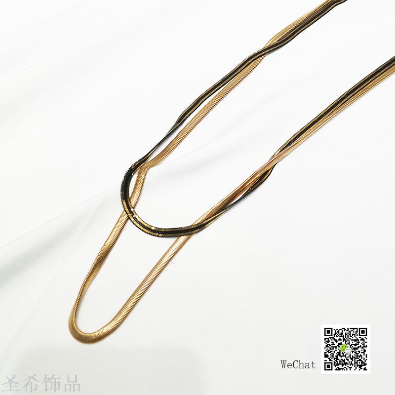 Pillory chain long money joker simple high-grade clothes hang act the role ofing atmosphere deserve to act the role ofing pendant necklace Europe and America multilayer pillory chain