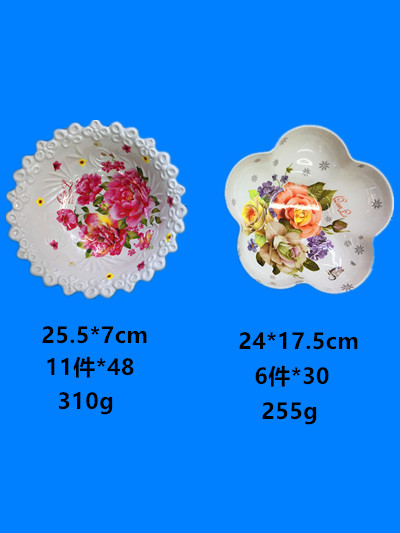 Melamine fruit tray was imitation ceramic exquisite fruit tray was a large number of spot stock low price processing style, price concessions