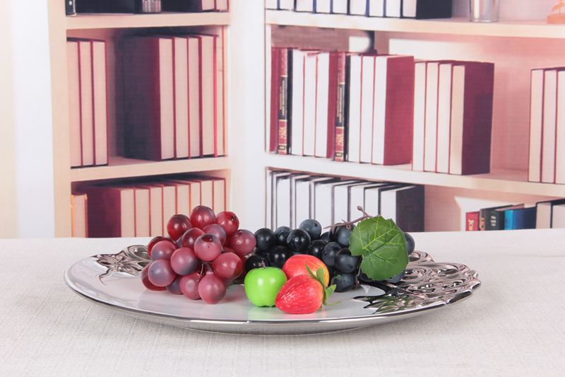 Gao Bo Decorated Home Semi-electroplated hollow ceramic fruit tray home decoration crafts Gao Bo Decorated Home Semi-electroplated hollow ceramic fruit tray home decoration crafts