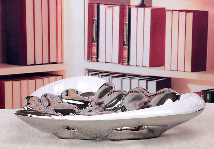 Gao Bo Decorated Home Creative plating heart ceramic fruit tray was modern home furnishing the process