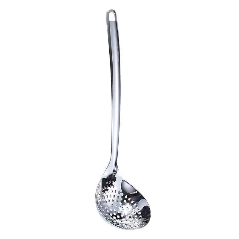 Factory Direct Sales 304 Stainless Steel Colander Hotel Hot Pot Soup Ladle Colander Home Kitchen Lengthen and Thicken Soup Spoon