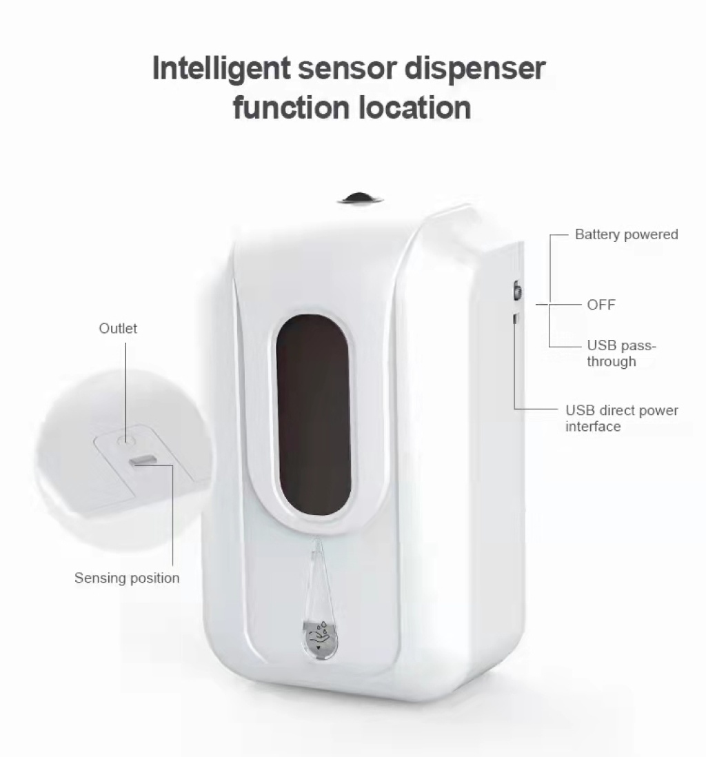 Hand Disinfection Soap Dispenser Automatic Induction Hand Soap Dispenser Wall-Mounted Sterilizer Punch-Free Liquid Dispenser