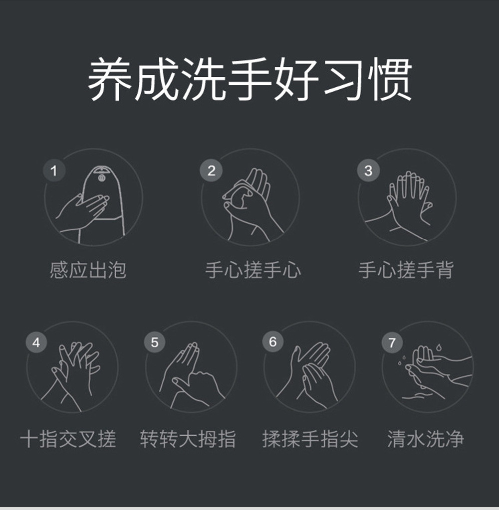 Full-Automatic Induction Foam Hand Washing Machine Large Capacity Sink Intelligent Soap Lye Box Rechargeable Wall-Mounted Soap Dispenser