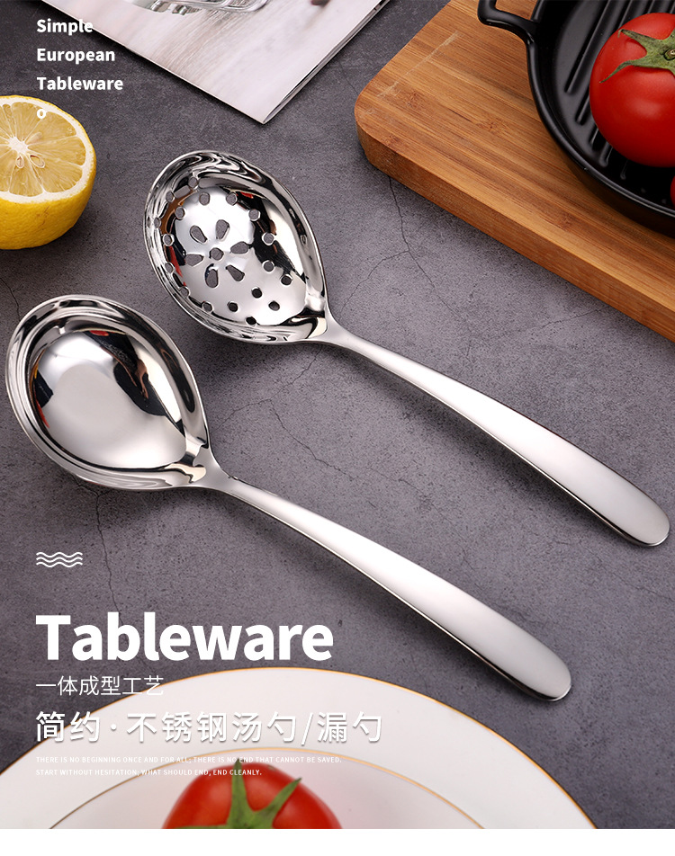 304 Stainless Steel Large Soup Ladle Thickened Household Public Spoon Restaurant Restaurant Spoon Serving Spoon Customizable 304 Stainless Steel Large Soup Ladle Thickened Household Public Spoon Restaurant Restaurant Spoon Serving Spoon Customizable