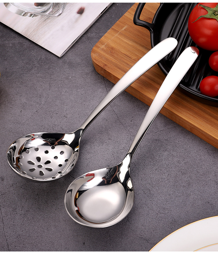 304 Stainless Steel Large Soup Ladle Thickened Household Public Spoon Restaurant Restaurant Spoon Serving Spoon Customizable 304 Stainless Steel Large Soup Ladle Thickened Household Public Spoon Restaurant Restaurant Spoon Serving Spoon Customizable