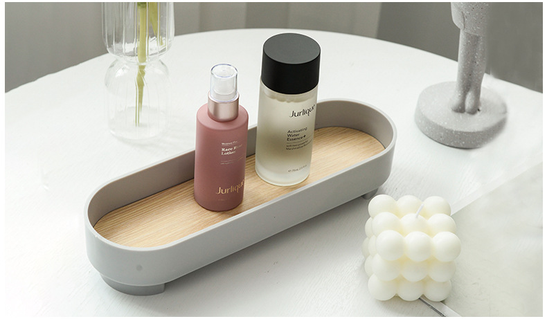 INS Tray Aroma Sundries Cosmetic Storage Tray Desktop Finishing Box Shoe Cabinet Home Nordic Display Base Support