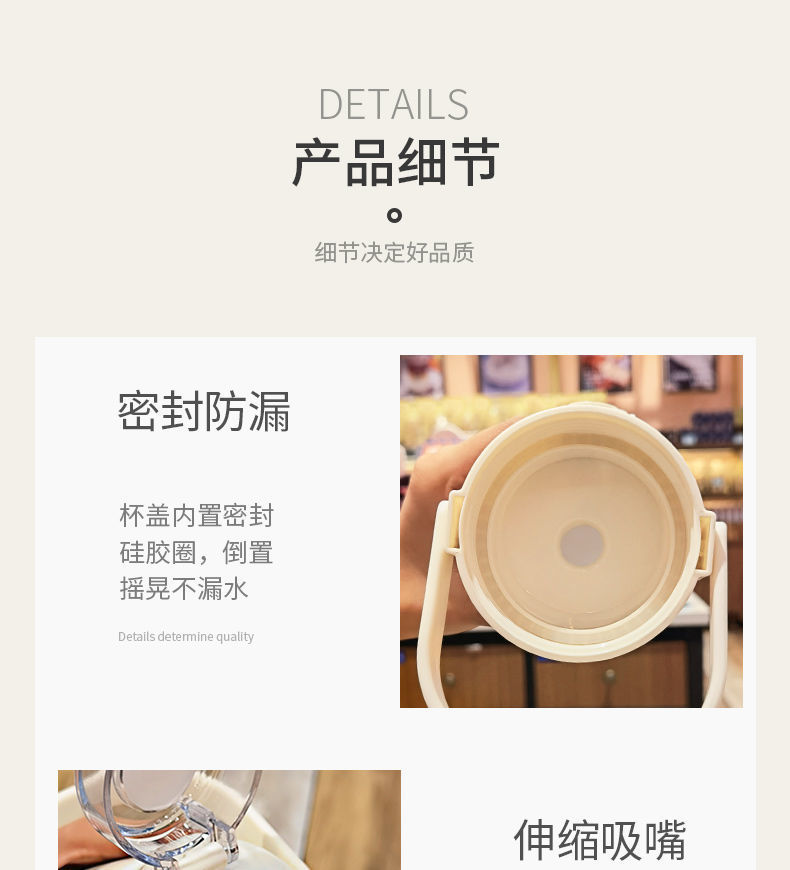 New 304 Stainless Steel Large Capacity Big Belly Cup with Rope Handle Outdoor Portable Thermal Insulation Kettle Cartoon Straw Water Bottle