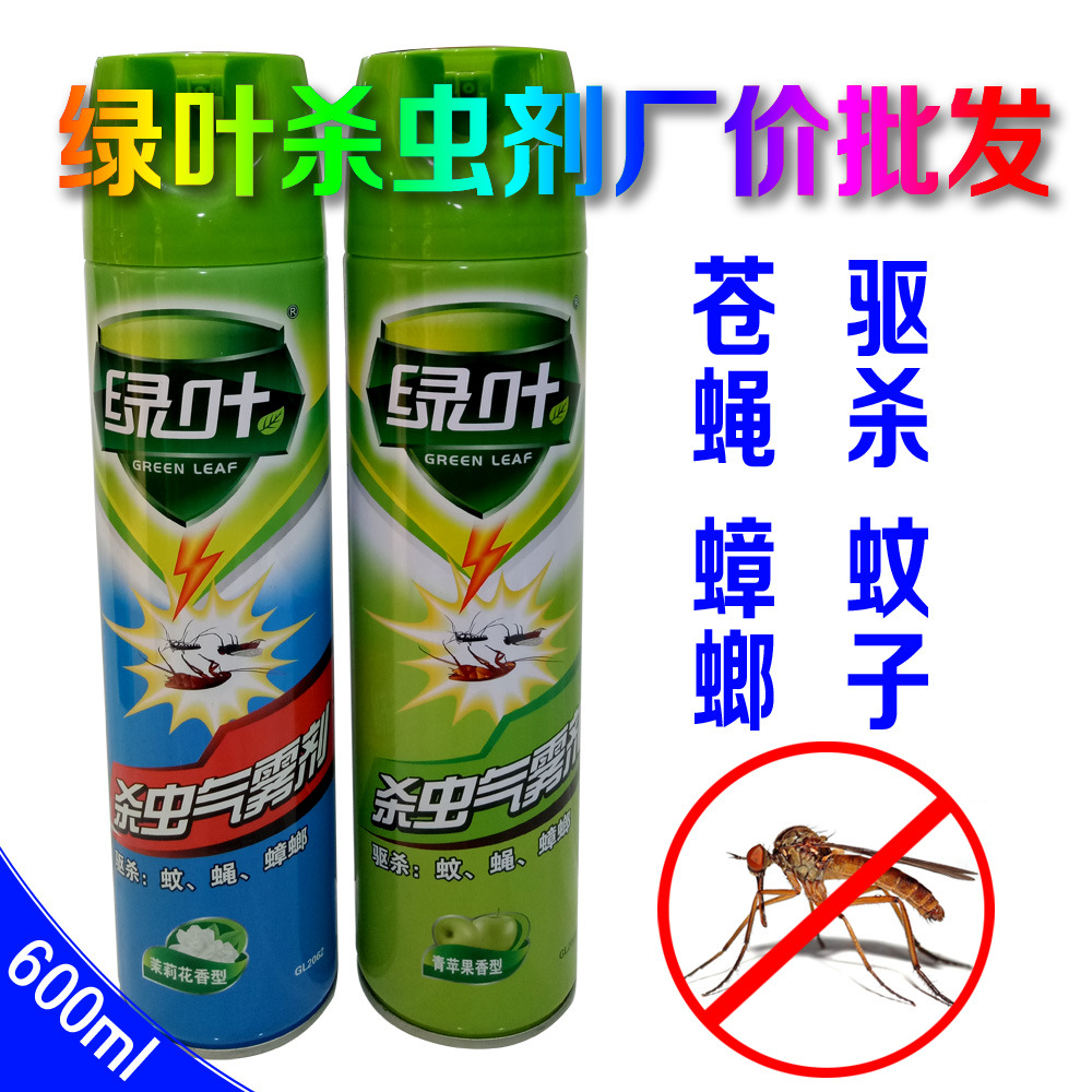Green Leaf 600Ml Insecticide Aerosol Green Apple Jasmine Flavor Expelling-Killing Cockroach Fly Mosquito Factory Price Wholesale Green Leaf 600Ml Insecticide Aerosol Green Apple Jasmine Flavor Expelling-Killing Cockroach Fly Mosquito Factory Price Wholesale