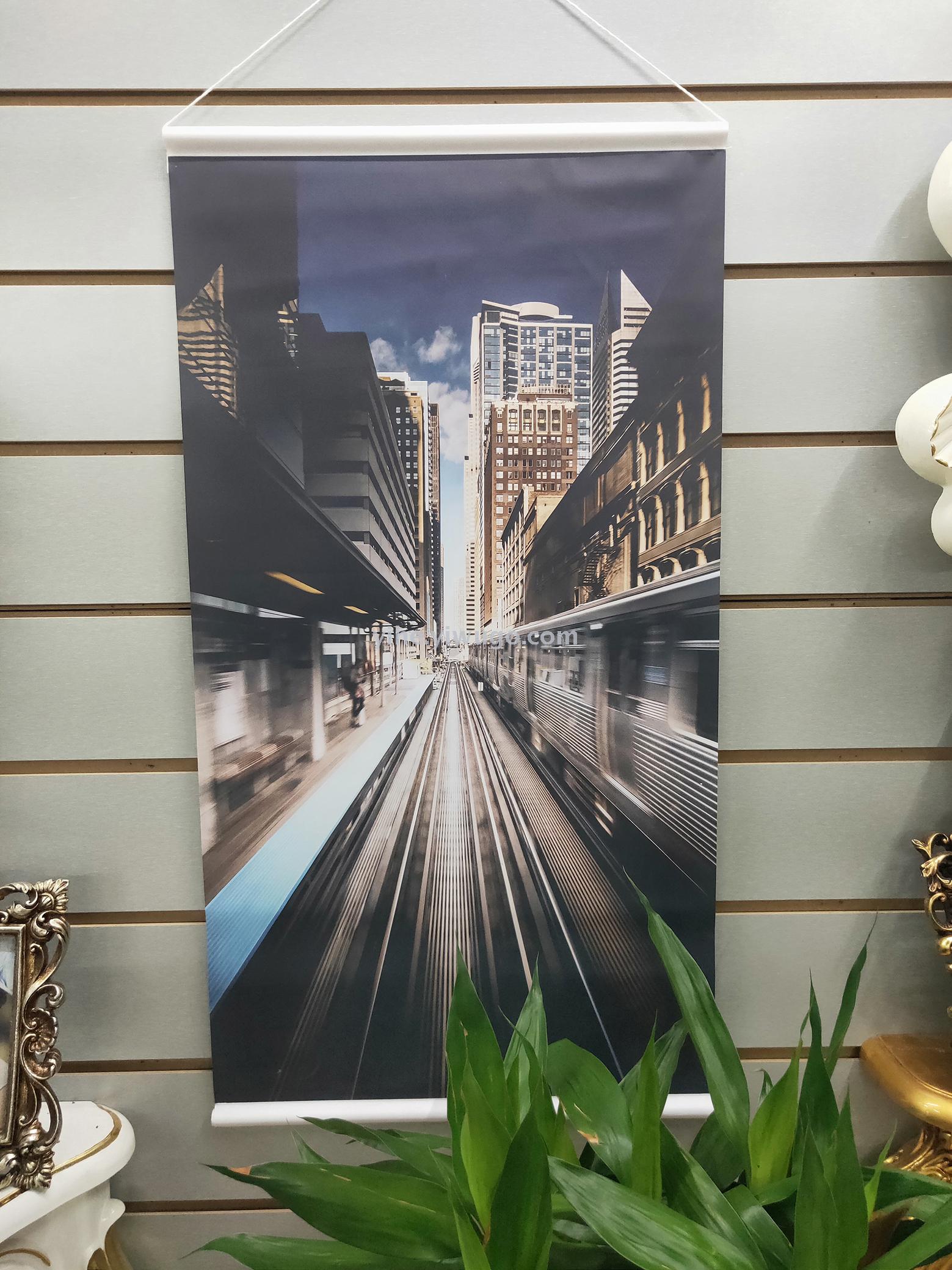 Scrolls hang art painting in Export City Night Can be customized to the map small cloth paintings wholesale
