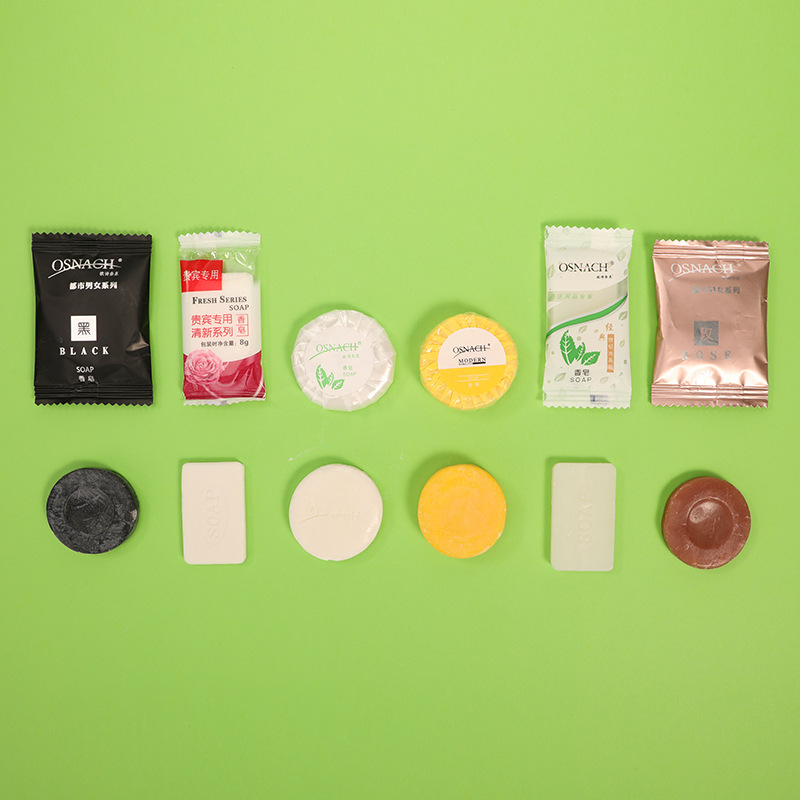 Travel Square Piece Hotel Disposable Soap 8G Small Fat Bath Room Toiletries round Hotel Soap