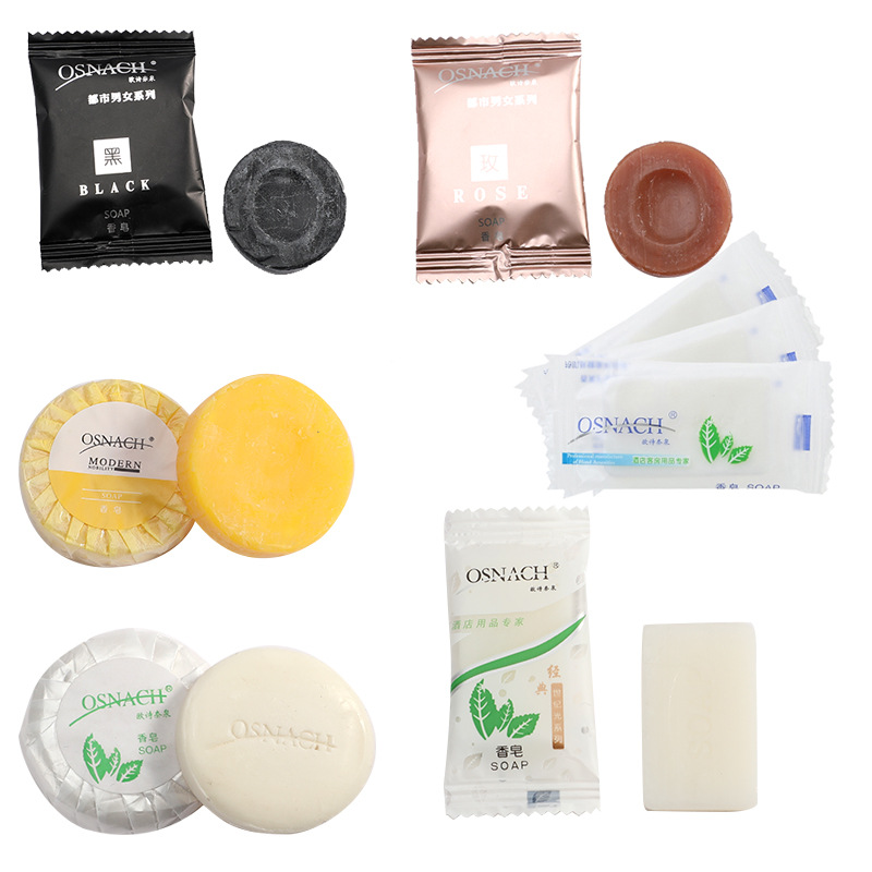Travel Square Piece Hotel Disposable Soap 8G Small Fat Bath Room Toiletries round Hotel Soap