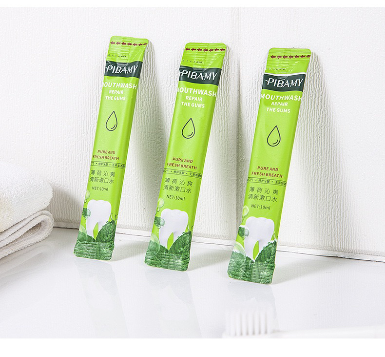 Pibamay Bibamei Mint Continuously Fresh Mouthwash Bags Anti-Halitosis Cleaning Oral Portable Disposable