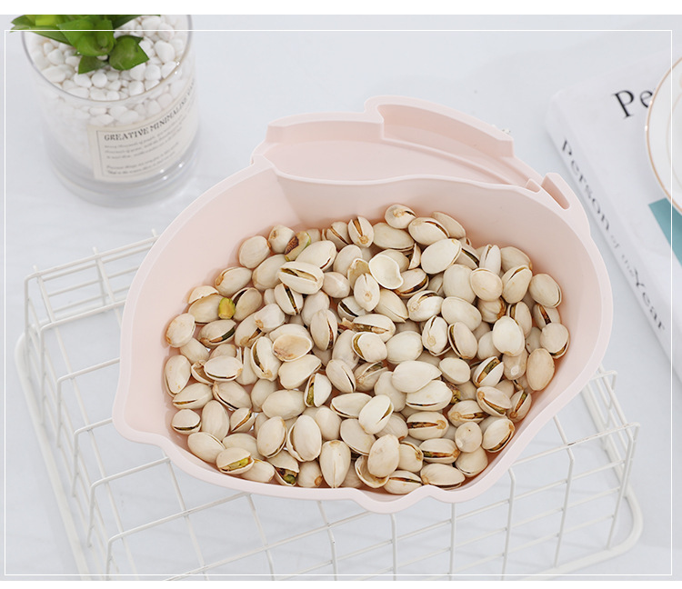 Can drop water double layer lazy Person PP fruit plate Modern simple snack tray Creative Desktop Combination fruit plate