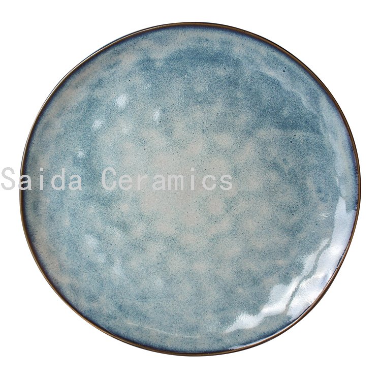 Japanese Retro Ceramic Tableware Tray Kiln Baked Creative Steak Plate Home Western Plate Pasta Plate Dish Dinner Plate