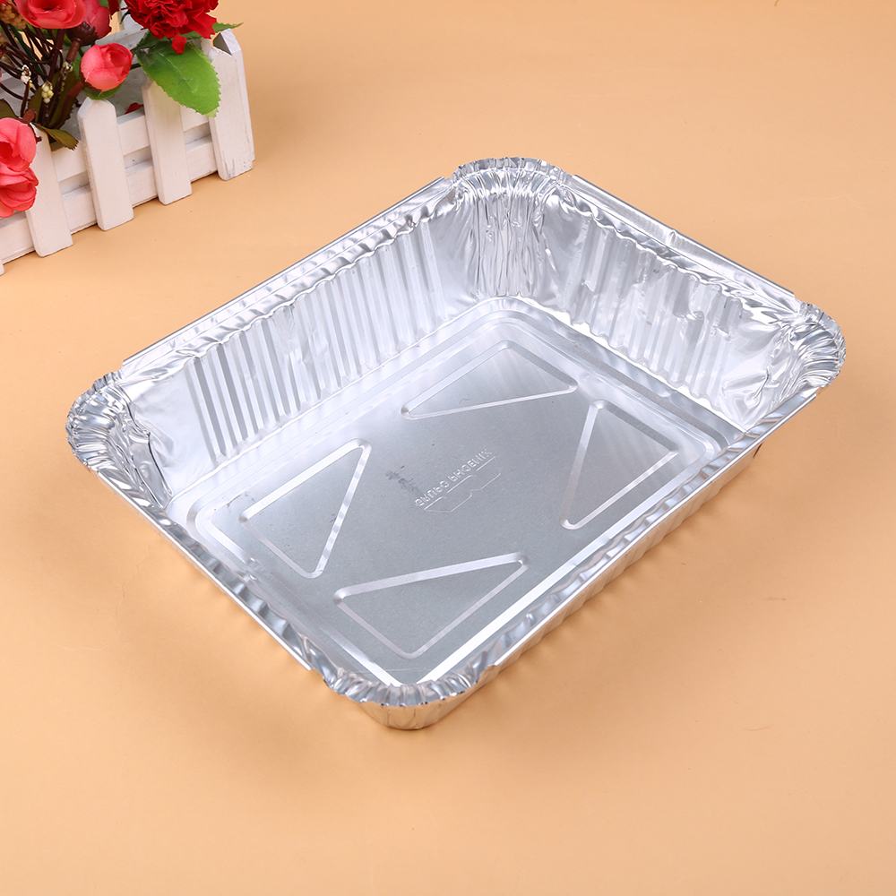 Disposable Barbecue Tin Tray Rectangular Foil Plate Take out Take Away Foil Box