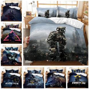 Animal Leopard Foreign Trade European and American Fashion Bed Sheet Quilt Cover 3D Digital Printing Student Dormitory Three-Piece Set Bedding Set Animal Leopard Foreign Trade European and American Fashion Bed Sheet Quilt Cover 3D Digital Printing Student Dormitory Three-Piece Set Bedding Set