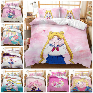 Animal Leopard Foreign Trade European and American Fashion Bed Sheet Quilt Cover 3D Digital Printing Student Dormitory Three-Piece Set Bedding Set Animal Leopard Foreign Trade European and American Fashion Bed Sheet Quilt Cover 3D Digital Printing Student Dormitory Three-Piece Set Bedding Set