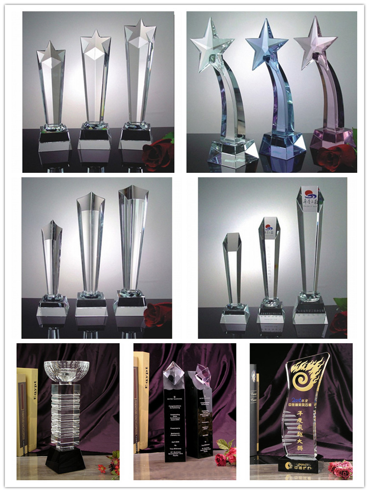 Bank crystal trophy Bank memorial crystal trophy can be customized to provide price list