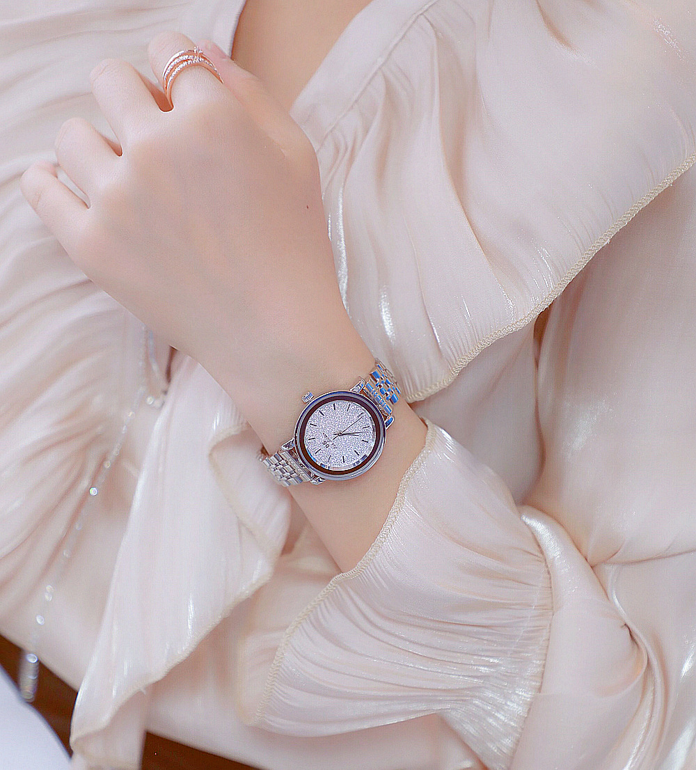 BS New Arrival Hot Sale Watch Factory Direct Sales Foreign Trade Linked List Customization Women's Watch Full of Diamonds One Piece Dropshipping Fa1632