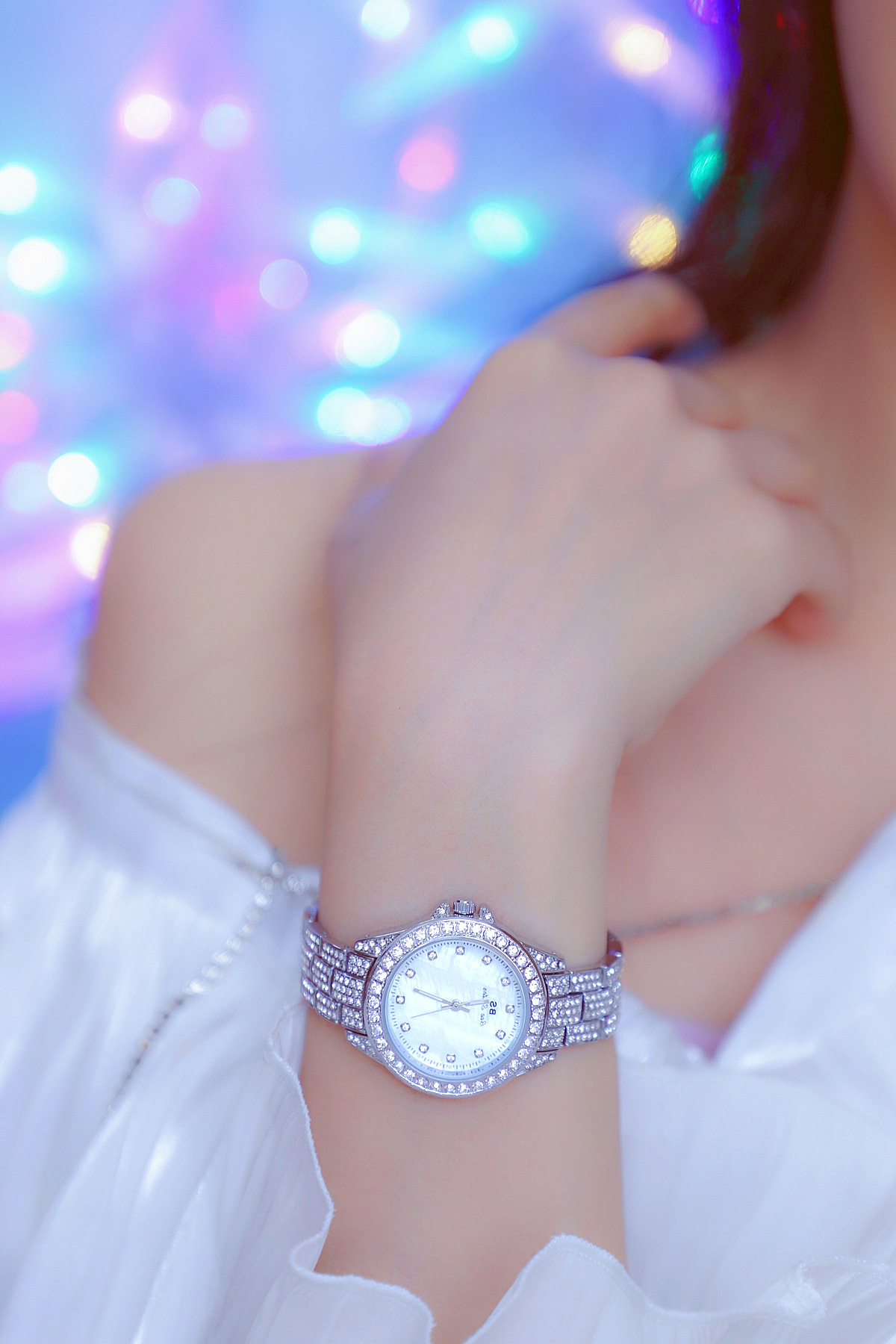 BS New Arrival Hot Sale Watch Factory Direct Sales Foreign Trade Linked List Customization Women's Watch Full of Diamonds One Piece Dropshipping Fa1627
