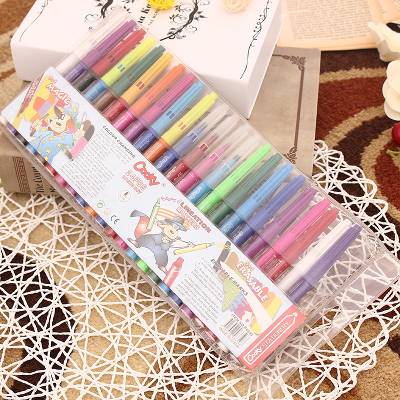 The 24-color magic suit list can only adjust The color magic pen four line pen matching The painting watercolor pen